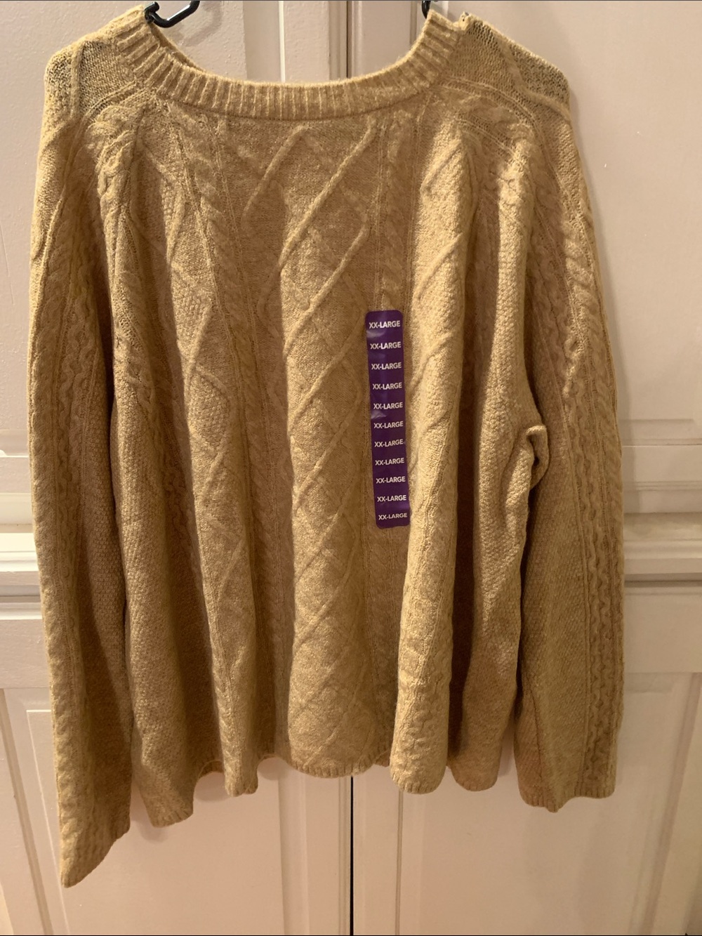 Vince Camuto Cable-Knit Crew Sweater - Camel